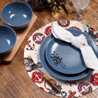 8 Jogo Americano Redondo Marine Impermeável Limpa Fácil Pvc