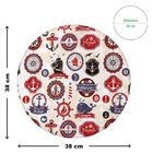 8 Jogo Americano Redondo Marine Impermeável Limpa Fácil Pvc