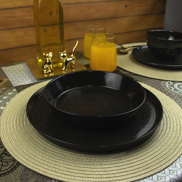 8 Jogo Americano Redondo Mesa Posta Sousplat Luxo Pvc Mbg