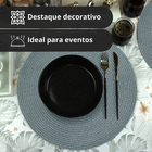 8 Jogo Americano Redondo Mesa Posta Sousplat Luxo Pvc Mcz2