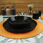 8 Jogo Americano Redondo Mesa Posta Sousplat Luxo Pvc Mlj1