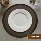 8 Jogo Americano Redondo Mesa Posta Sousplat Luxo Pvc Mmr