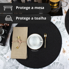 8 Jogo Americano Redondo Mesa Posta Sousplat Luxo Pvc Mpt