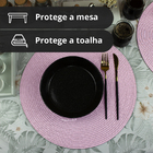 8 Jogo Americano Redondo Mesa Posta Sousplat Luxo Pvc Mro2