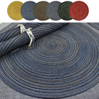 8 Jogo Americano Redondo Mesa Posta Sousplat Luxo Pvc Pmaz