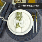 8 Jogo Americano Redondo Mesa Posta Sousplat Luxo Pvc Pmaz