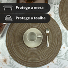 8 Jogo Americano Redondo Mesa Posta Sousplat Luxo Pvc Pmbg