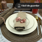 8 Jogo Americano Redondo Mesa Posta Sousplat Luxo Pvc Pmbg