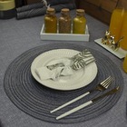 8 Jogo Americano Redondo Mesa Posta Sousplat Luxo Pvc Pmcz