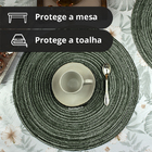 8 Jogo Americano Redondo Mesa Posta Sousplat Luxo Pvc Pmfd