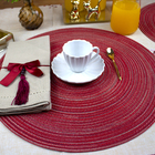 8 Jogo Americano Redondo Mesa Posta Sousplat Luxo Pvc Pmvm