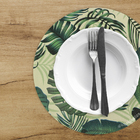 8 Jogo Americano Redondo Pvc Mesa Posta Costela Adão