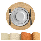 8 Jogo Americano Redondo Sousplat Mesa Posta Luxo Plh Ljc