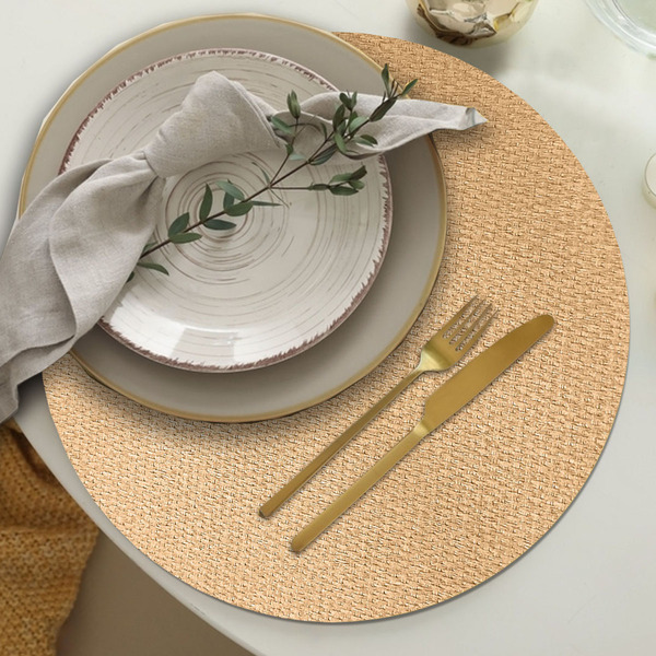 8 Jogo Americano Redondo Sousplat Mesa Posta Luxo Plh Ljc