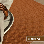 8 Jogo Americano Roma Alto Padrão Impermeável Pvc Ca - Carame