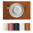 8 Jogo Americano Roma Alto Padrão Impermeável Pvc Ca - Carame