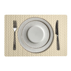 8 Jogo Americano Roma Alto Padrão Impermeável Pvc Mf - Marfim