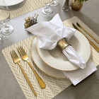 8 Jogo Americano Roma Alto Padrão Impermeável Pvc Mf - Marfim