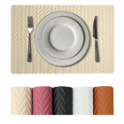 8 Jogo Americano Roma Alto Padrão Impermeável Pvc Mf - Marfim