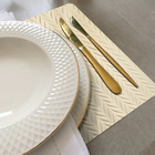 8 Jogo Americano Roma Alto Padrão Impermeável Pvc Mf - Marfim