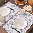 8 Jogo Americano Romantic Paris Ro Impermeável Pvc 8 Lugar