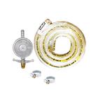 8 Kit Gás Bp 1kg Completo (válvula, Mangueira 1,25m E 2 Abraç