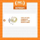 8 Kit Gás Bp 1kg Completo (válvula, Mangueira 1,25m E 2 Abraç