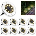 8 Luminária Espeto De Led Jardim Solar Fotocélula Ip65 Grama