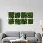 8 Mini Placas De Grama Artificial 25x25cm Decore Seu Ambiente