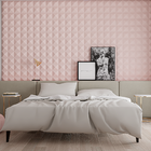 8 Painel 3d Decorativo Revestimento Branco De Parede 50x50cm