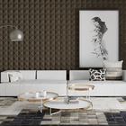 8 Painel 3d Decorativo Revestimento Branco De Parede 50x50cm