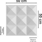 8 Painel 3d Decorativo Revestimento Branco De Parede 50x50cm