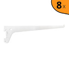 8 Pçs Suporte Simples 25cm Branco Para Cremalheira