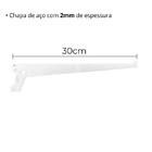 8 Pçs Suporte Simples 30cm Branco Para Cremalheira