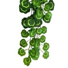 8 Pendentes De Folhagens De Begônia Variegata Artificiais Com