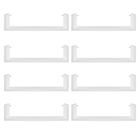 8 Prateleira Para Dvds 256 Cds 296 Jogos Blu-ray Mdf 50x15