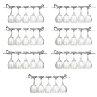 8 Suportes Organizador De Armário Porta Taças Cromado 35cm