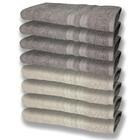 8 Toalhas Grande Super Felpudas E Grossa 80x150 4 Bege 4 Cinza