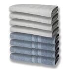 8 Toalhas Grande Super Felpudas E Grossa 80x150 Azul+branco