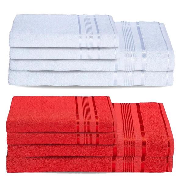 8 Toalhas Super Grossas E Gigante Egito 4 Banhos 4 Rosto Bran