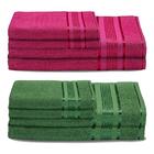 8 Toalhas Super Grossas E Gigante Egito 4 Banhos 4 Rosto Rosa