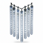 8 Tubos Luz Led 50cm Efeito Cascata Efeito Chuva Branco Frio