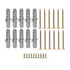 8 X Mão Francesa Branca 25cm Com Kit De Parafuso E Bucha