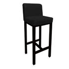 9 Banquetas Bia Suede Preto E Base Preta -bela Casa Shop