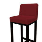 9 Banquetas Bia Suede Vermelho E Base Preta -bela Casa Shop