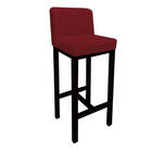 9 Banquetas Bia Suede Vermelho E Base Preta -bela Casa Shop