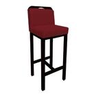 9 Banquetas Bia Suede Vermelho E Base Preta -bela Casa Shop