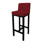 9 Banquetas Bia Suede Vermelho E Base Preta -bela Casa Shop