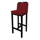 9 Banquetas Bia Suede Vermelho E Base Preta -bela Casa Shop