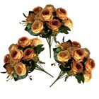 9 Buquê De Flores Artificiais  Rosas Realistas Decoração De A